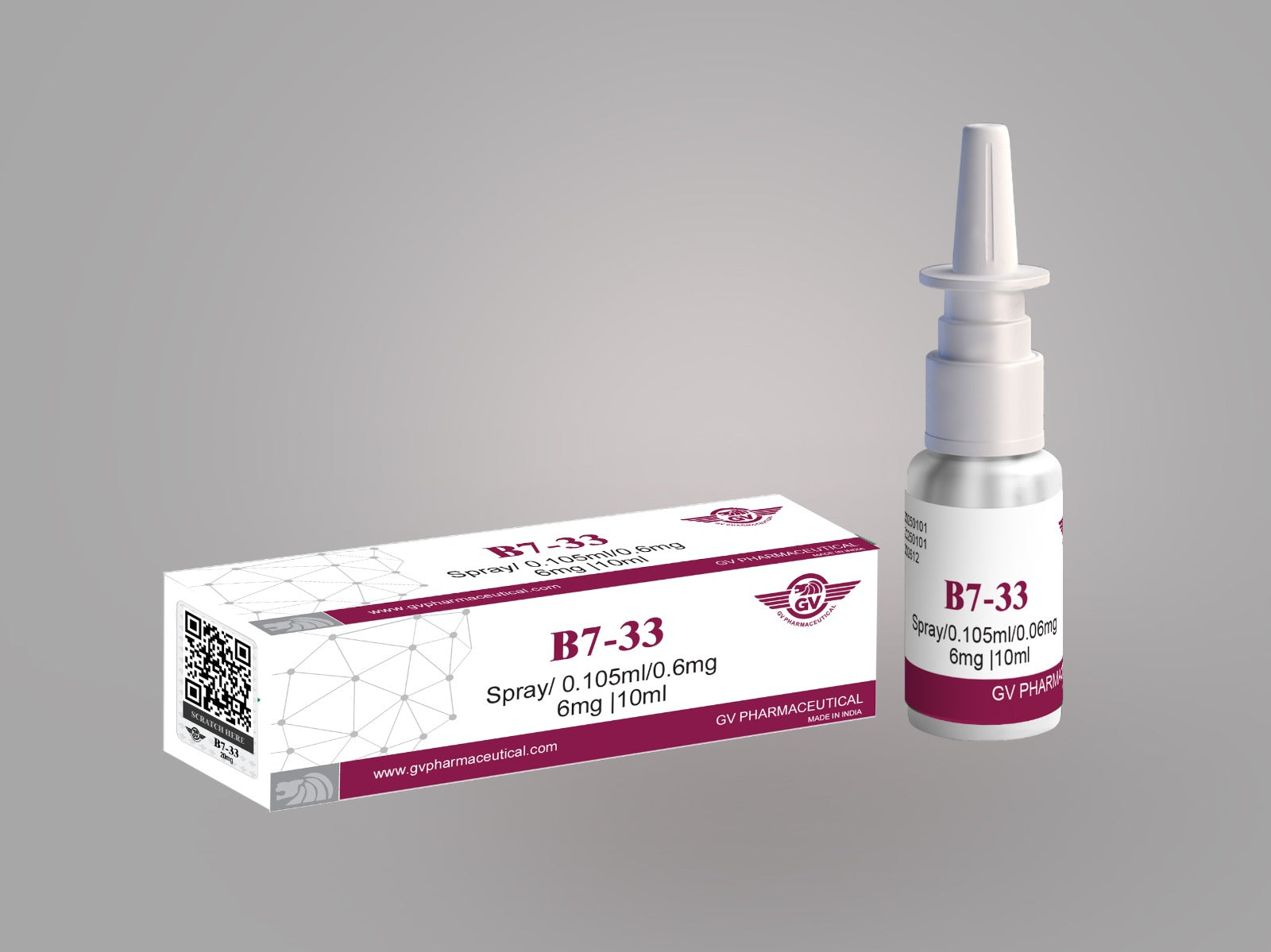 B7-33 Nasal Spray – GV Pharmaceutical 6 mg